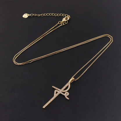 Ethnic Style Cross Copper Necklace In Bulk