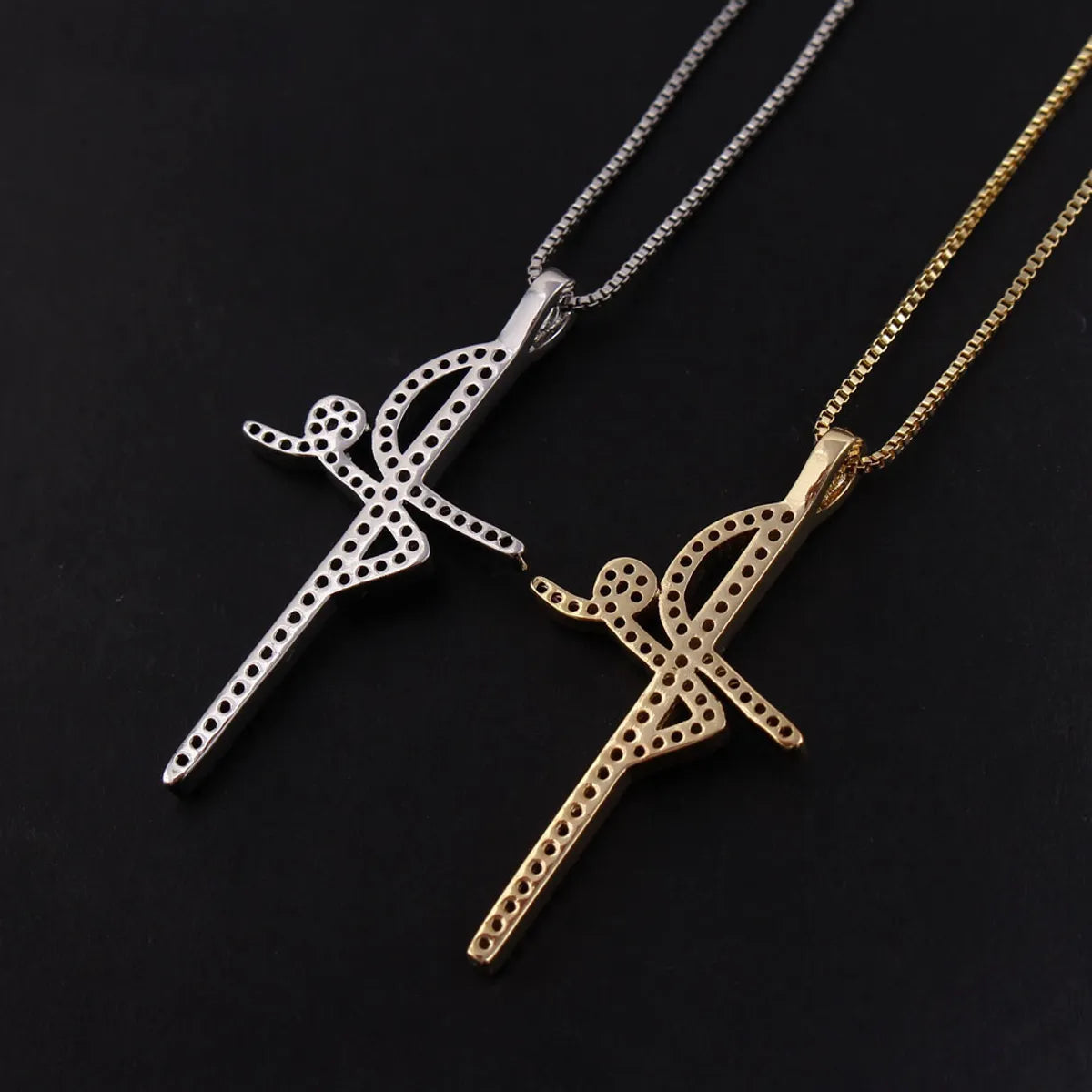 Ethnic Style Cross Copper Necklace In Bulk