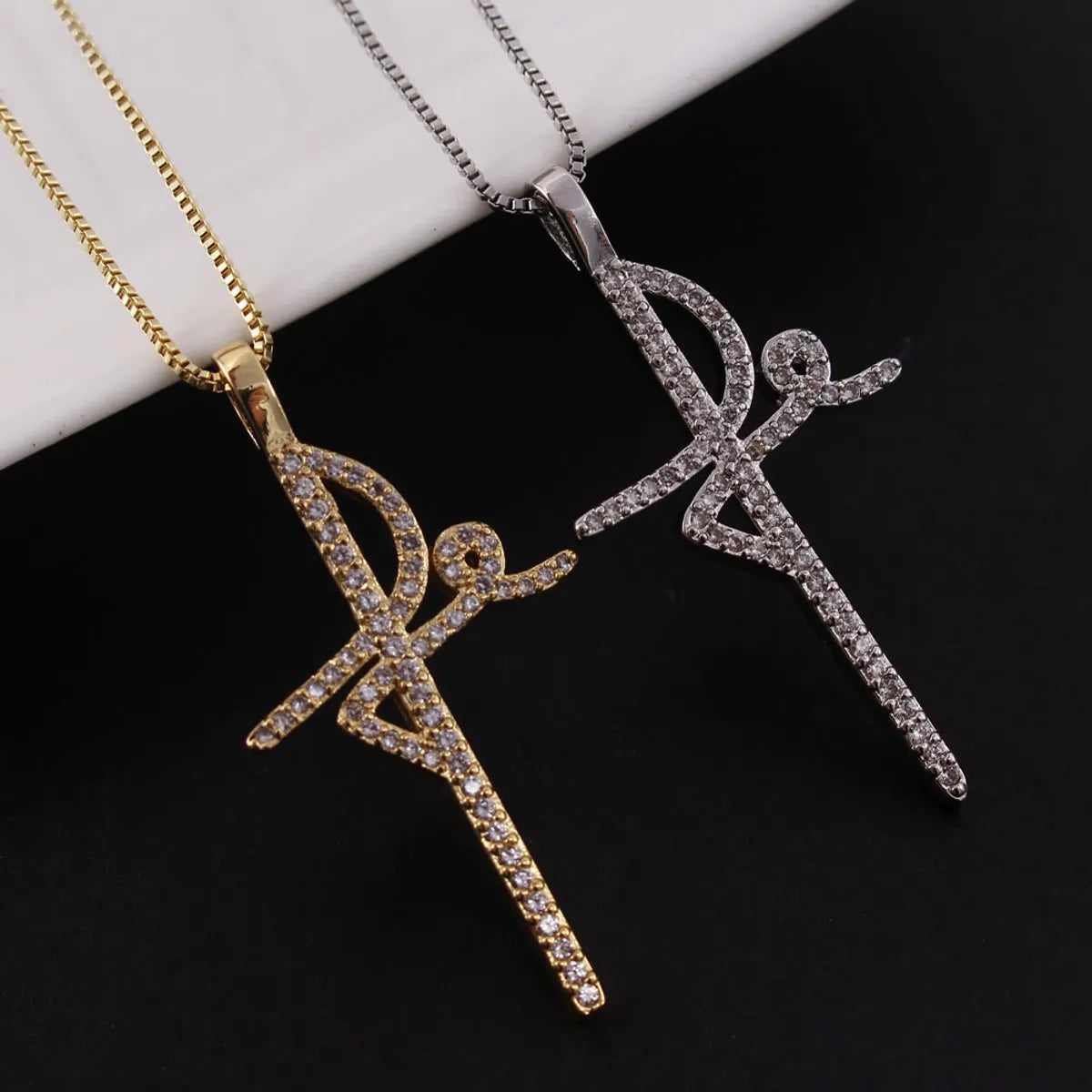 Ethnic Style Cross Copper Necklace In Bulk