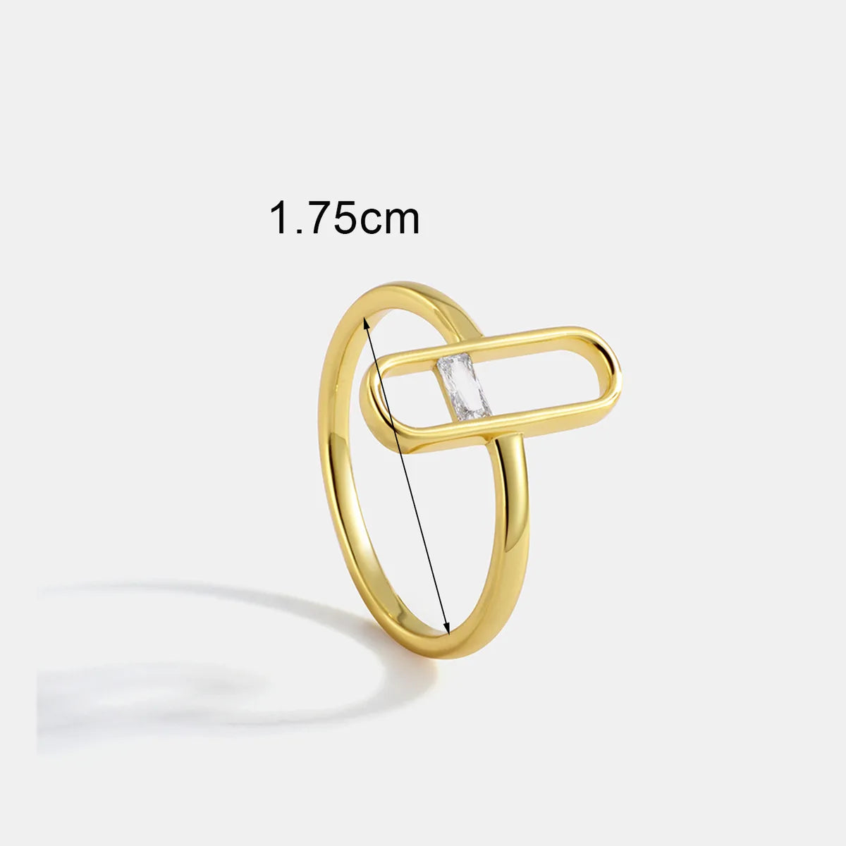 Copper Gold Plated Basic Modern Style Classic Style Inlay Geometric Round Zircon Rings