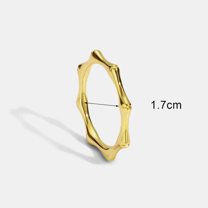 Copper Gold Plated Basic Modern Style Classic Style Inlay Geometric Round Zircon Rings