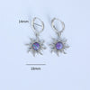 Copper Gold Plated Casual Simple Style Inlay Sun Artificial Opal Zircon Rings Earrings Necklace