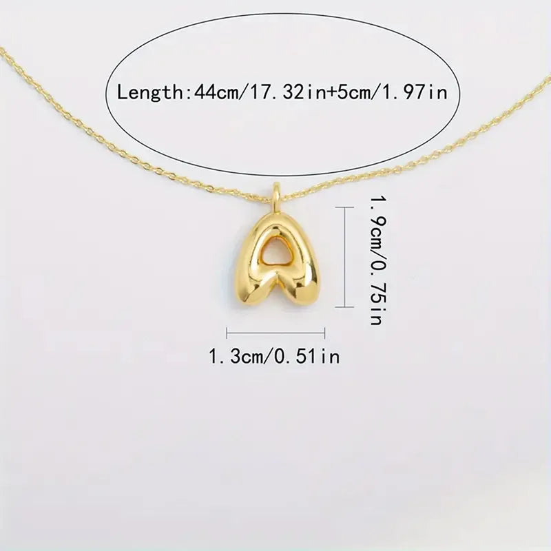 Copper Gold Plated Elegant Simple Style Plating Letter Solid Color Pendant Necklace