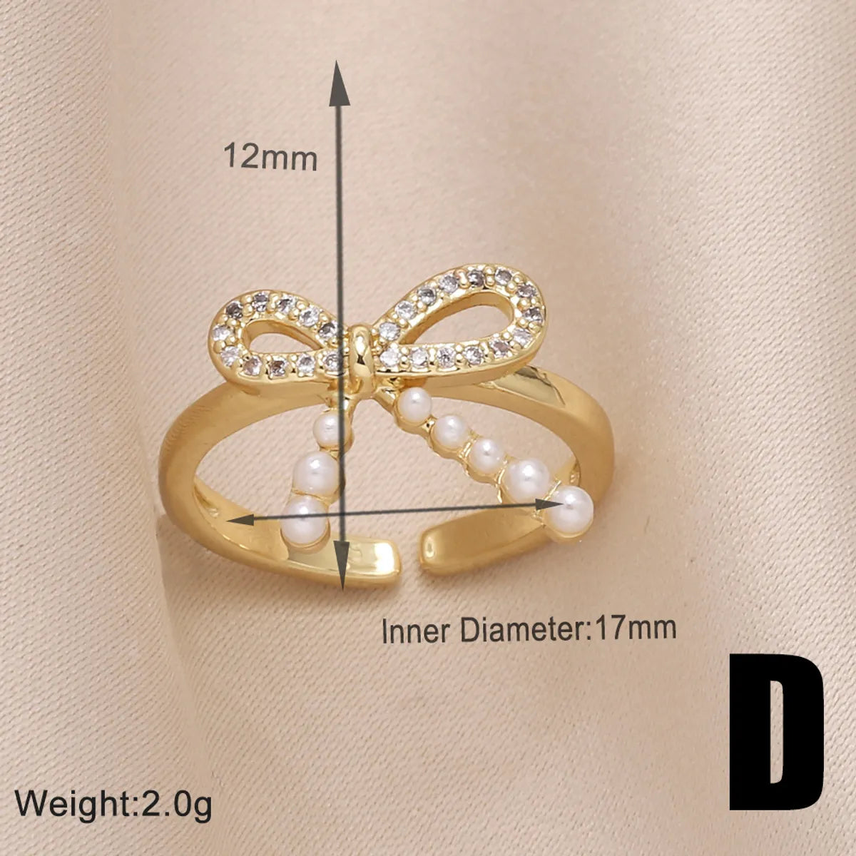 Copper Gold Plated Modern Style Simple Style Plating Inlay Star Heart Shape Bow Knot Zircon Open Rings