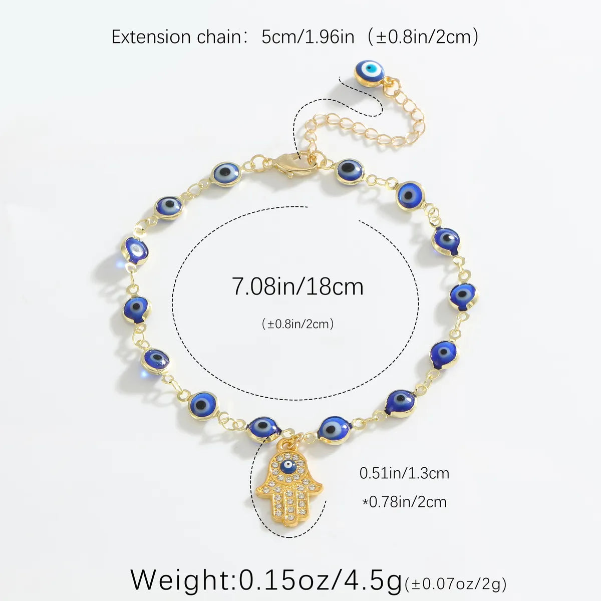 Copper Gold Plated Plating Inlay Round Eye Zircon Bracelets