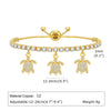 Copper Gold Plated Simple Style Shiny Inlay Cross Heart Shape Dragonfly Zircon Bracelets