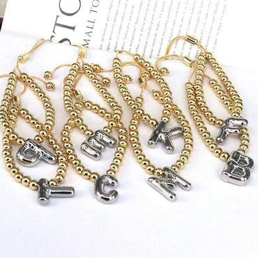 Copper Gold Plated Vintage Style Simple Style Plating Letter Bracelets