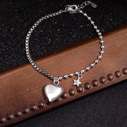 Copper Hip-Hop Heart Shape Bracelets