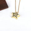 Copper Inlay Letter Star Zircon Pendant Necklace