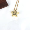 Copper Inlay Letter Star Zircon Pendant Necklace