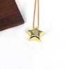 Copper Inlay Letter Star Zircon Pendant Necklace