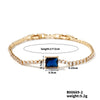 Copper K Gold Plated Rhodium Plated Chain Inlay Square Zircon Bracelets