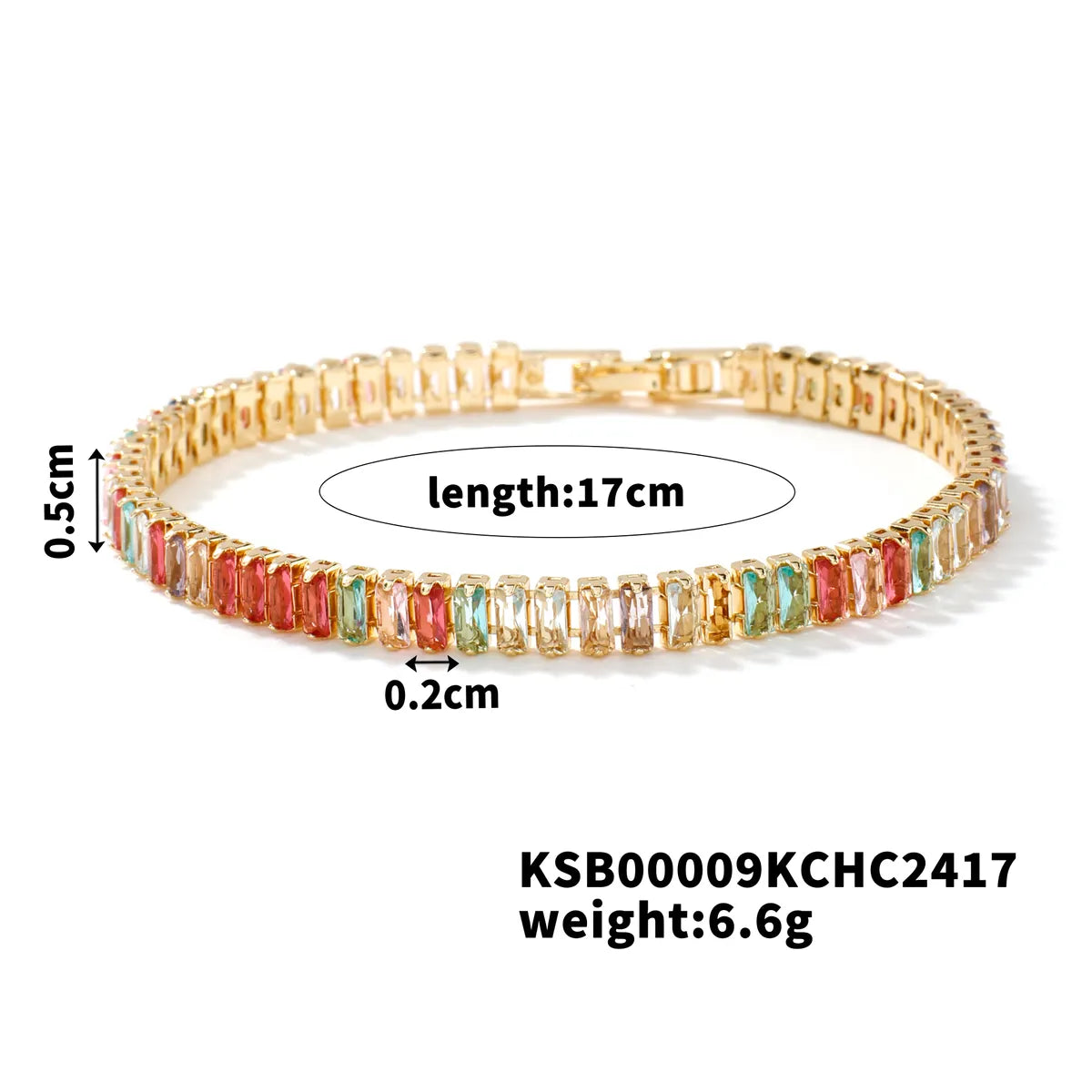 Copper K Gold Plated Rhodium Plated Inlay Lattice Zircon Bracelets