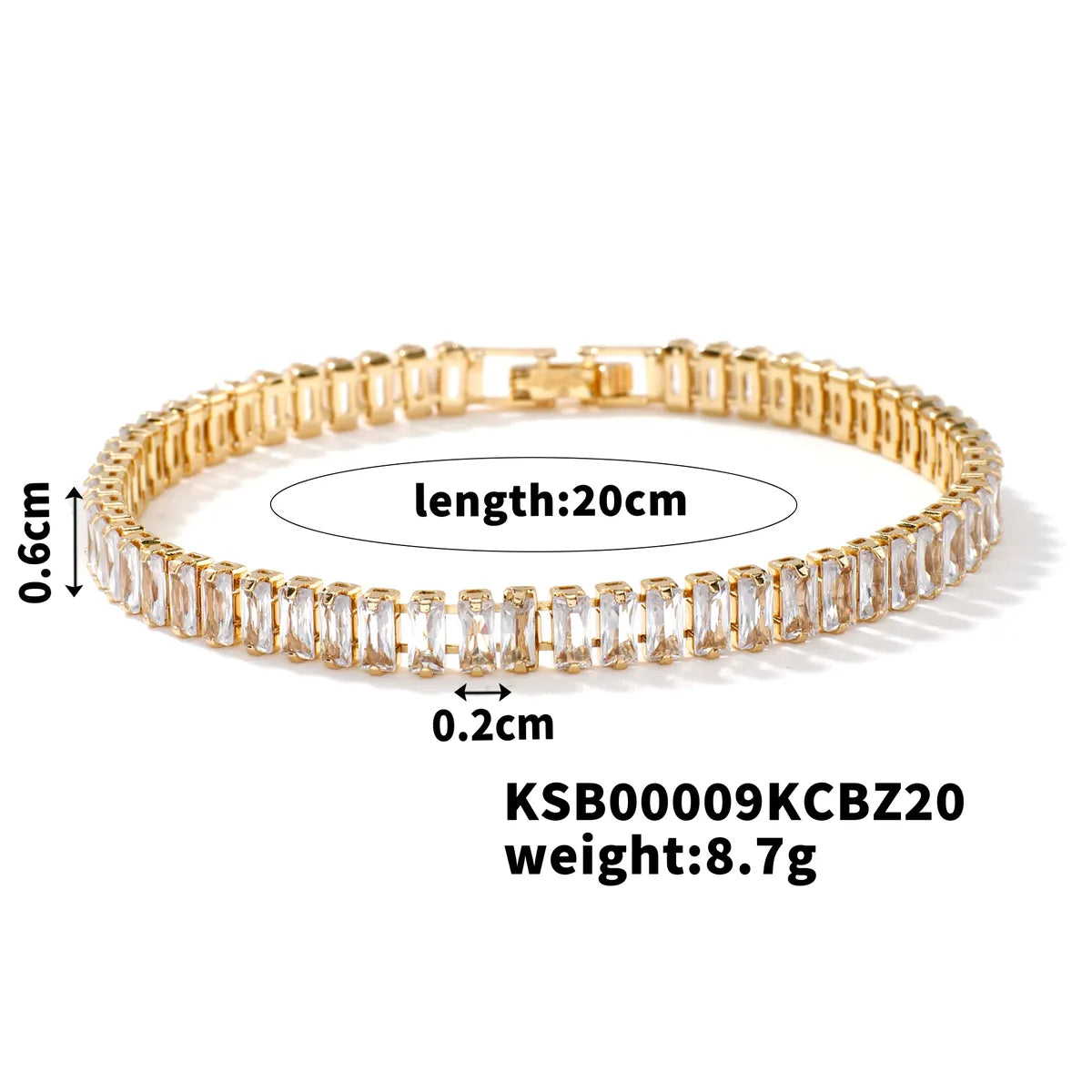 Copper K Gold Plated Rhodium Plated Inlay Lattice Zircon Bracelets