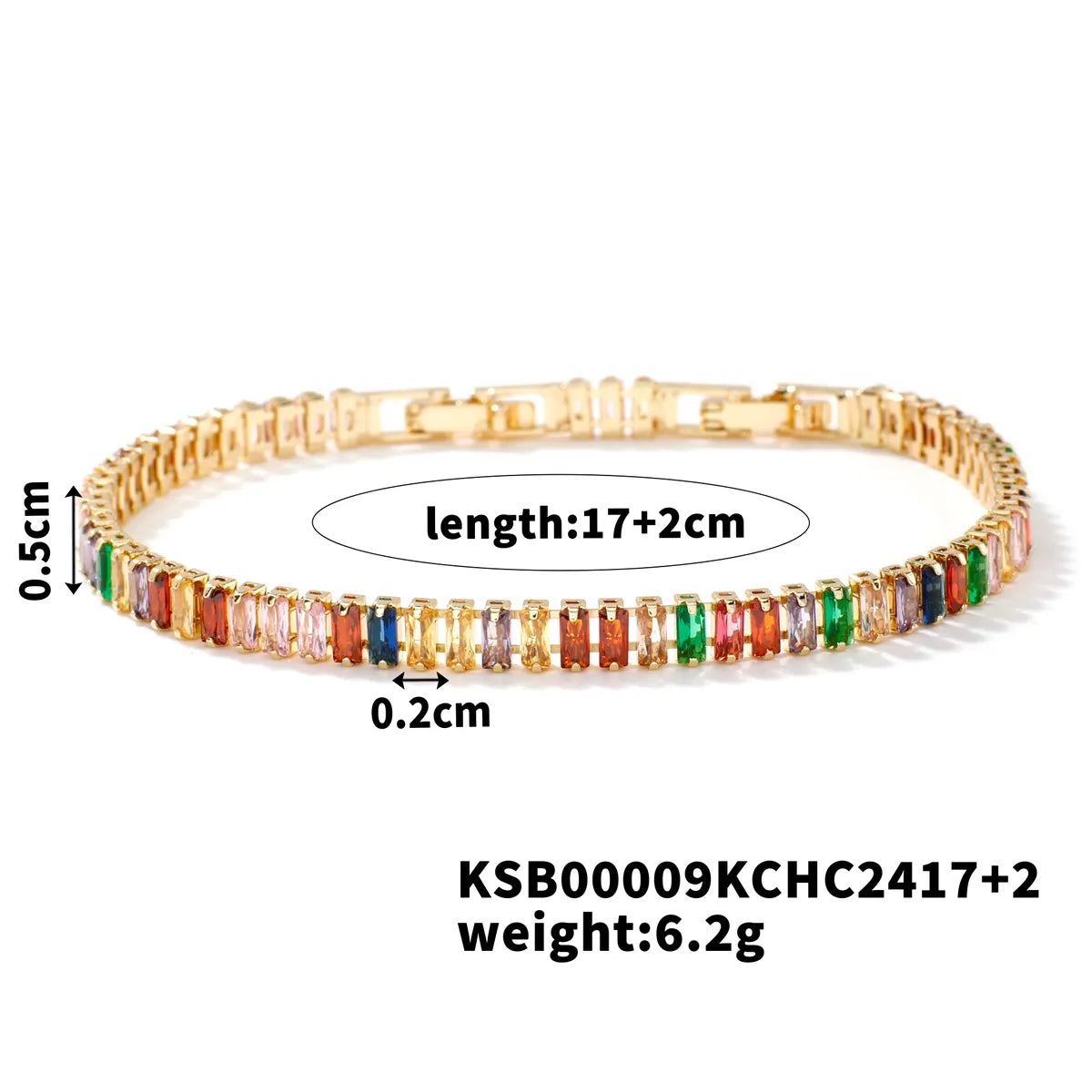 Copper K Gold Plated Rhodium Plated Inlay Lattice Zircon Bracelets