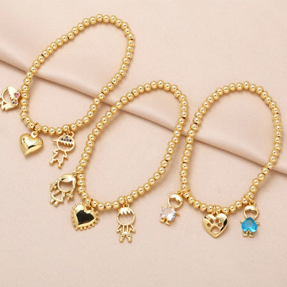 Copper Plating Heart Shape Bracelets