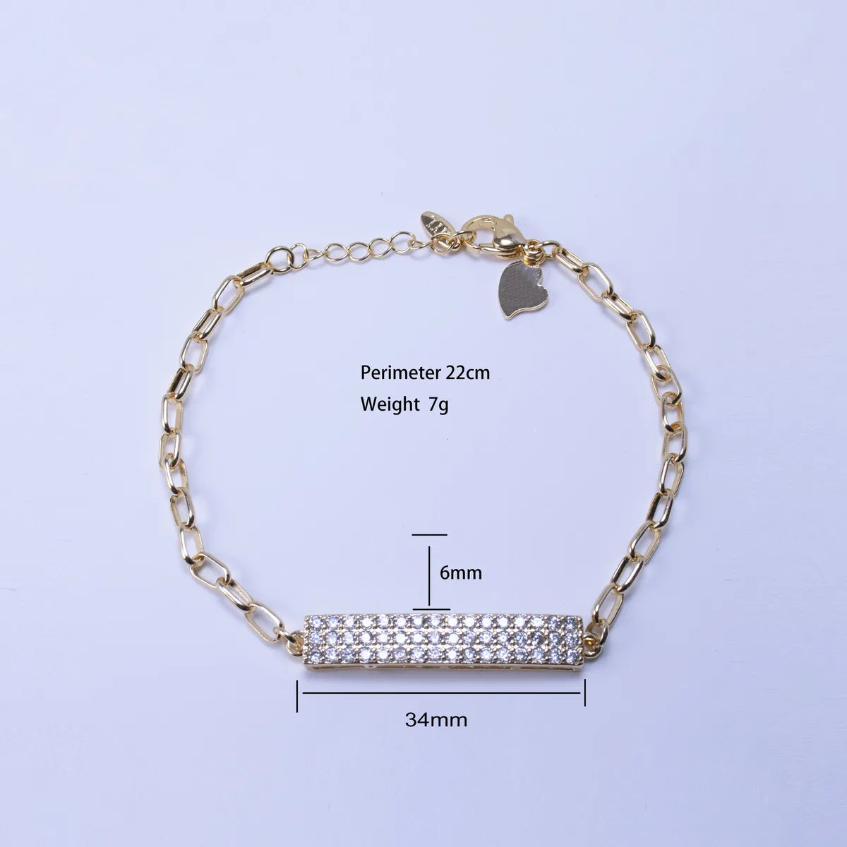 Copper Plating Inlay Infinity Heart Shape Zircon Bracelets