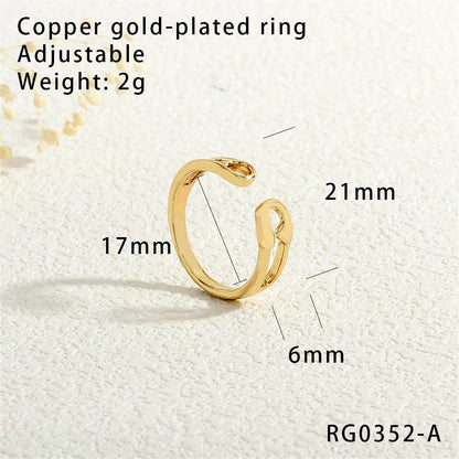 Copper Polishing Geometric Open Rings