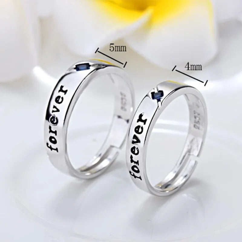 Copper Silver Plated Casual Simple Style Inlay Letter Zircon Open Rings