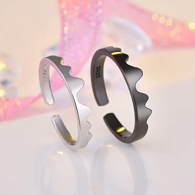 Copper Silver Plated Simple Style Solid Color Open Rings