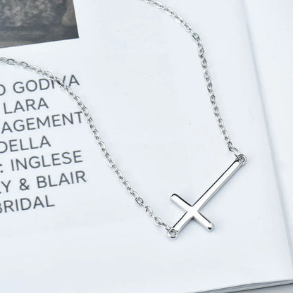 Copper Silver Plated Sweet Cross Necklace