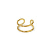 Copper Simple Korean Fashion Double-Layer Line Single Ear Clip Temperament Trend No Pierced Jewelry