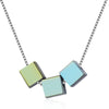 Copper Simple Style Buckle Chain Square Pendant Necklace