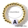 Copper Simple Style Classic Style Beaded Letter Rings