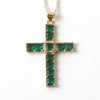 Copper Simple Style Classic Style Inlay Cross Rhinestones Pendant Necklace