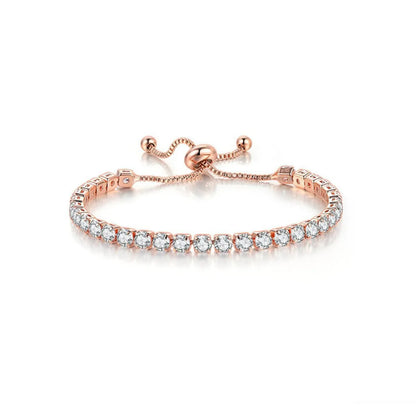 Copper Simple Style Classic Style Inlay Solid Color Zircon Bracelets