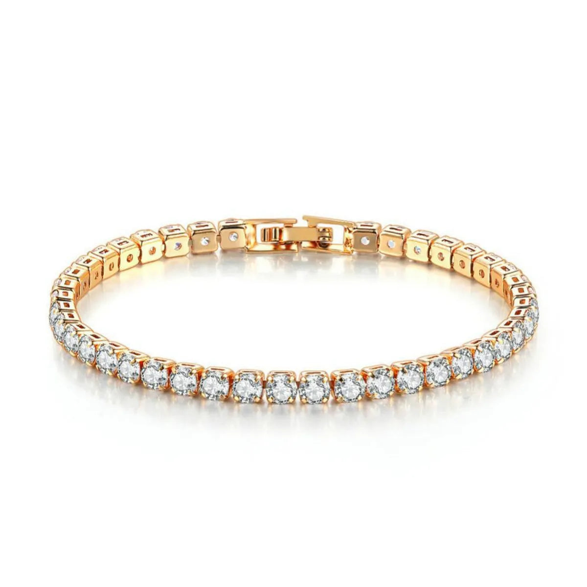 Copper Simple Style Classic Style Inlay Solid Color Zircon Bracelets