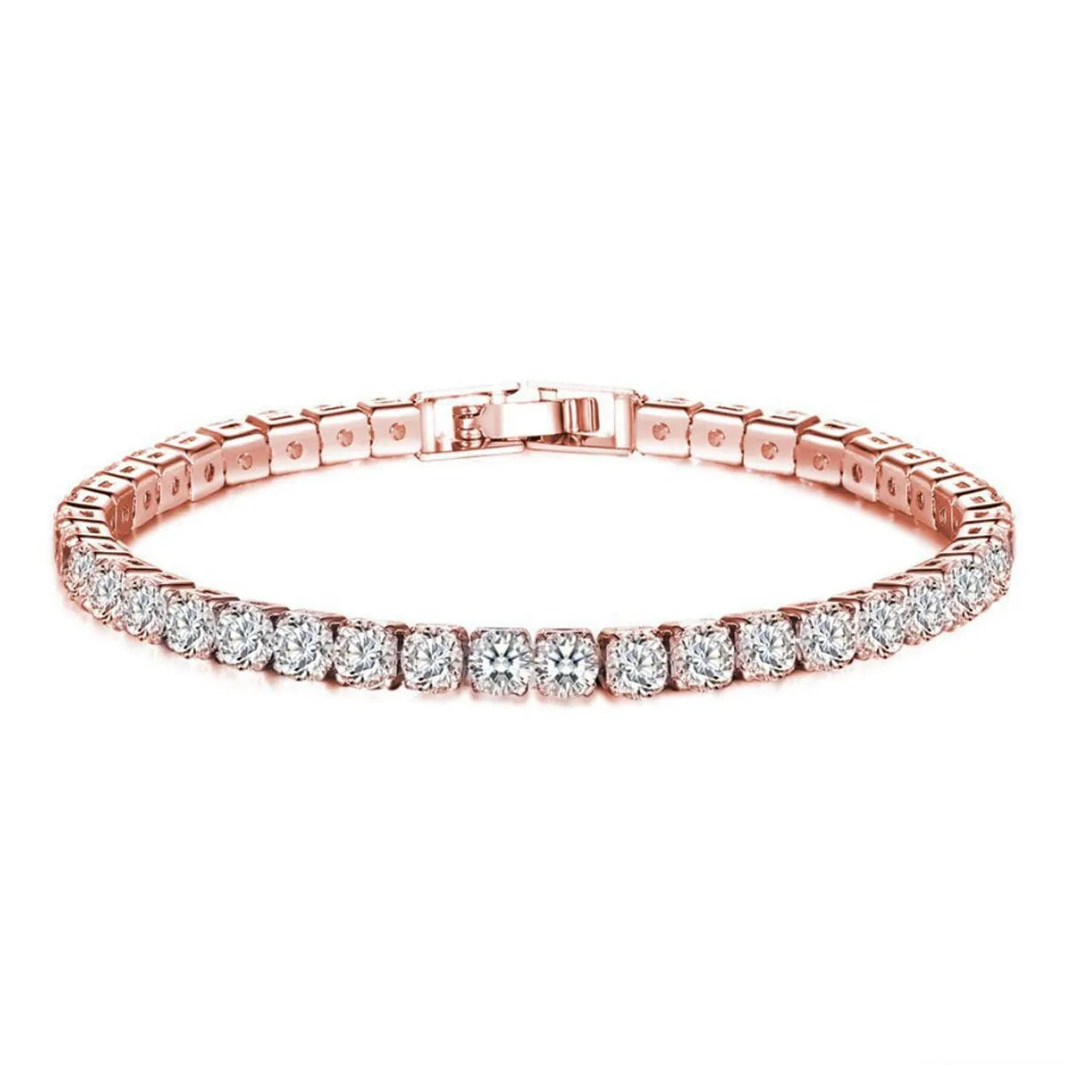 Copper Simple Style Classic Style Inlay Solid Color Zircon Bracelets