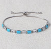 Copper Simple Style Inlay Round Turquoise Zircon Bracelets