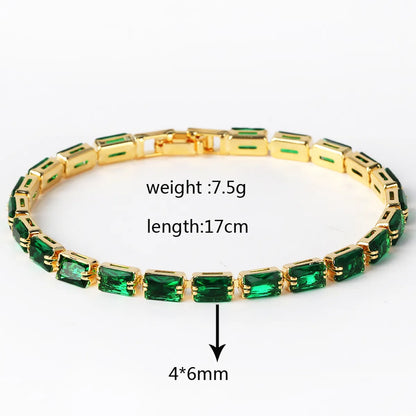 Copper Simple Style Inlay Round Zircon Bracelets