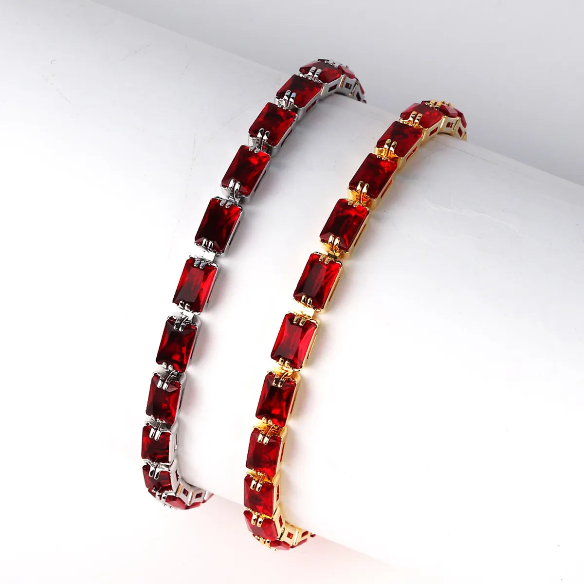 Copper Simple Style Inlay Round Zircon Bracelets