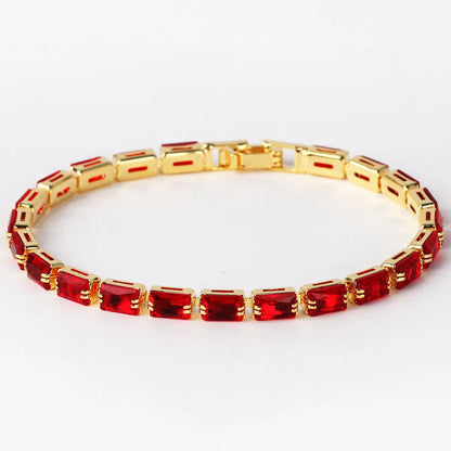 Copper Simple Style Inlay Round Zircon Bracelets