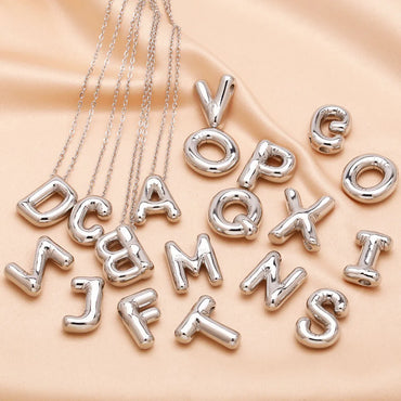 Copper Simple Style Letter Plating Necklace