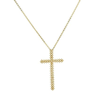 Copper Simple Style Plating Cross Pendant Necklace