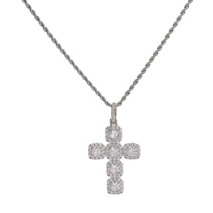 Copper Simple Style Plating Cross Pendant Necklace