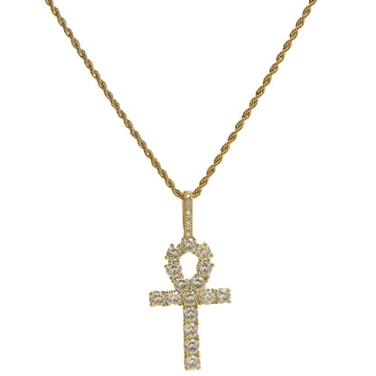 Copper Simple Style Plating Cross Pendant Necklace