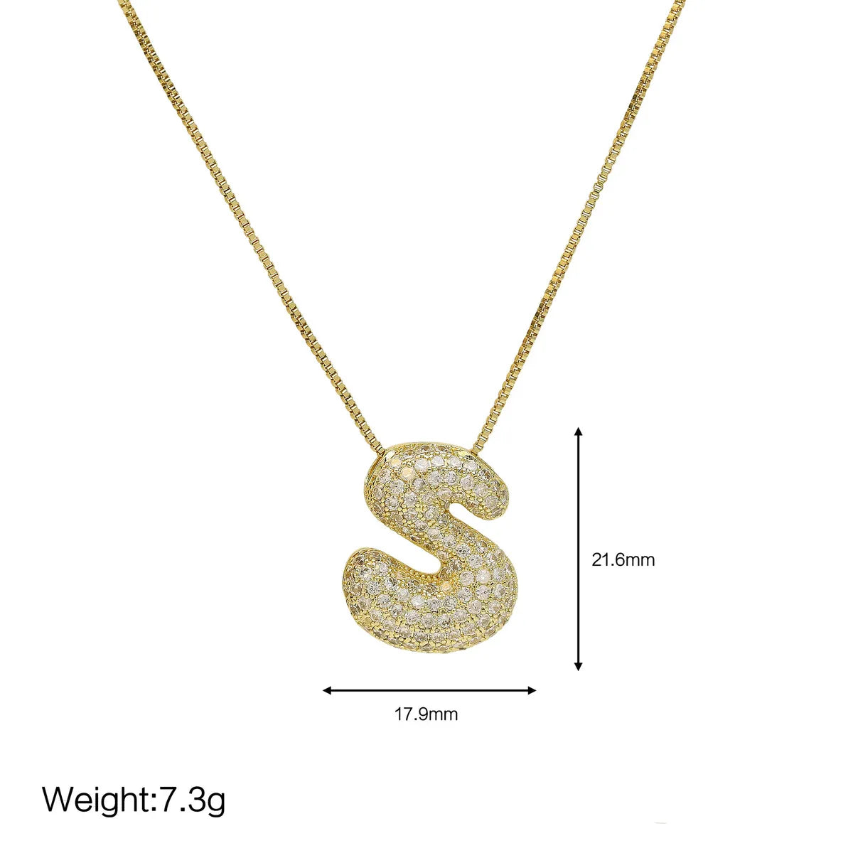 Copper Simple Style Plating Letter Pendant Necklace