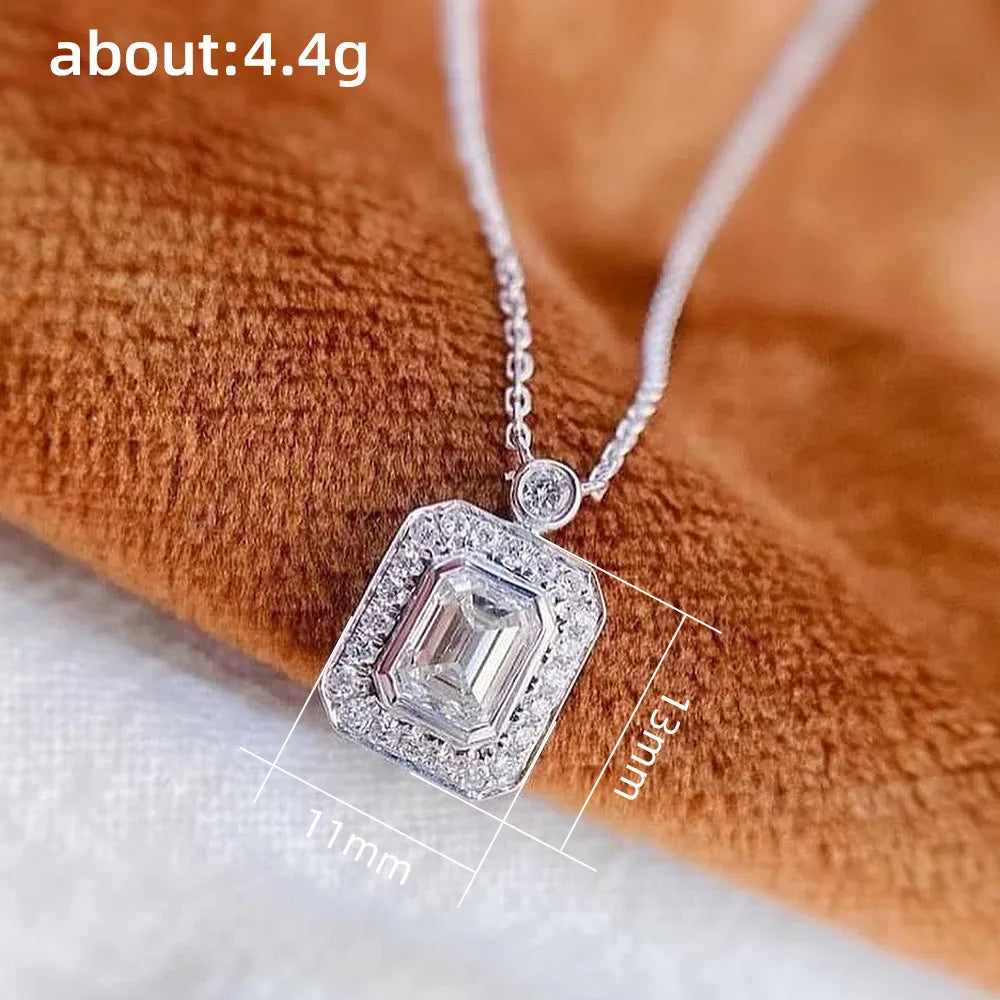 Copper Simple Style Shiny Inlay Rectangle Perfume Bottle Zircon Pendant Necklace