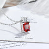 Copper Sweet Simple Style Shiny Hollow Out Inlay Square Zircon Pendant Necklace