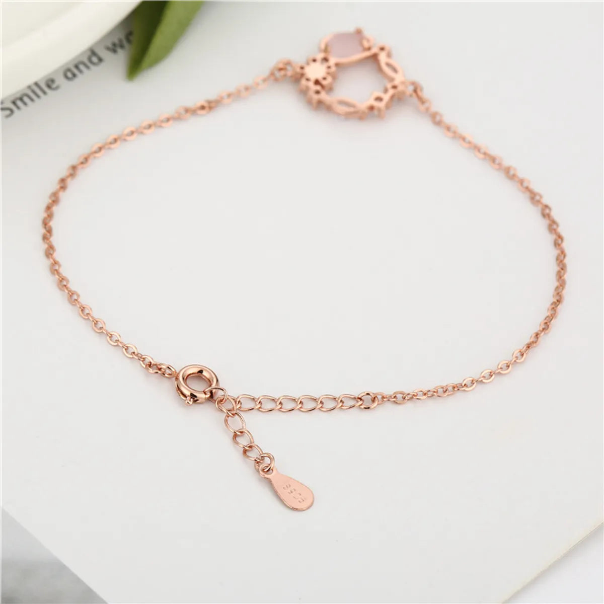 Copper Vintage Style Flower Plating Bracelets