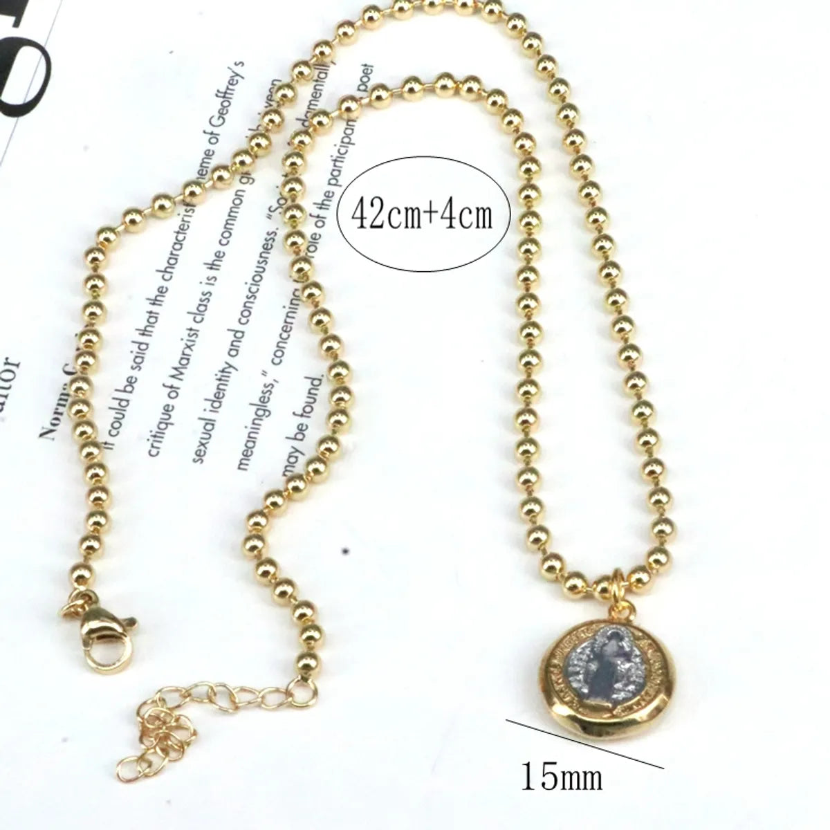 Copper Vintage Style Streetwear Plating Round Copper Pendant Necklace