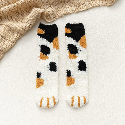 Coral Fleece Socks Women'S Autumn And Winter Socks Plus Velvet Thickening Socks