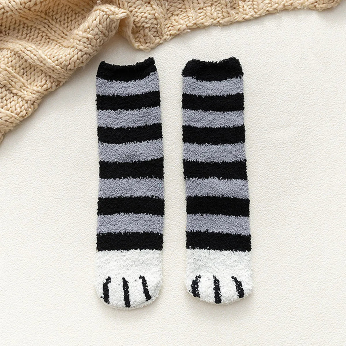 Coral Fleece Socks Women'S Autumn And Winter Socks Plus Velvet Thickening Socks