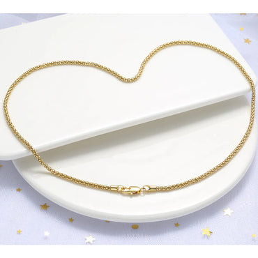 Corn Kernel Chain Copper Plated Color-preserving Chain Necklace Jewelry Accessories Pearl Chain