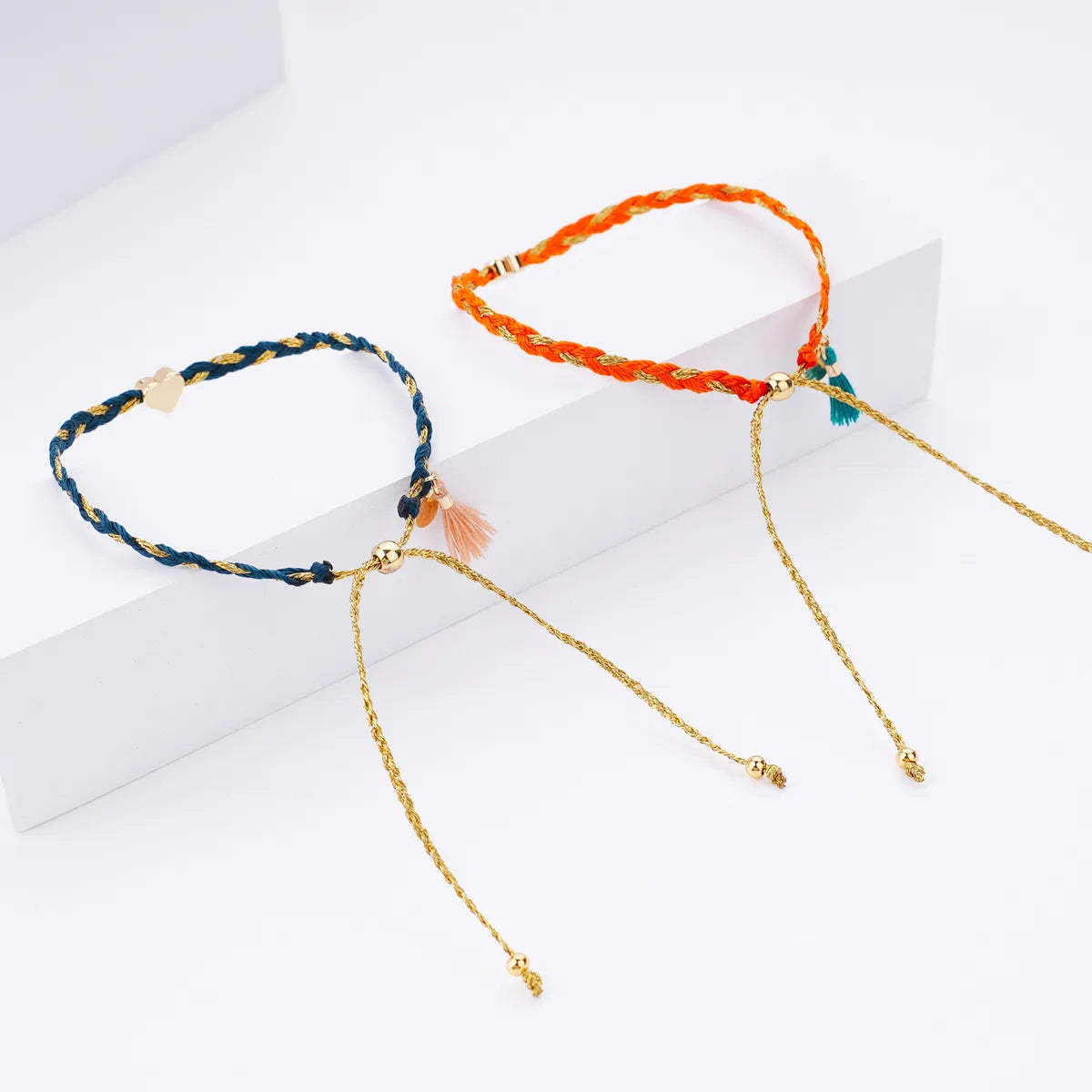 Cotton Rope Copper Simple Style Classic Style Commute Heart Shape Drawstring Bracelets