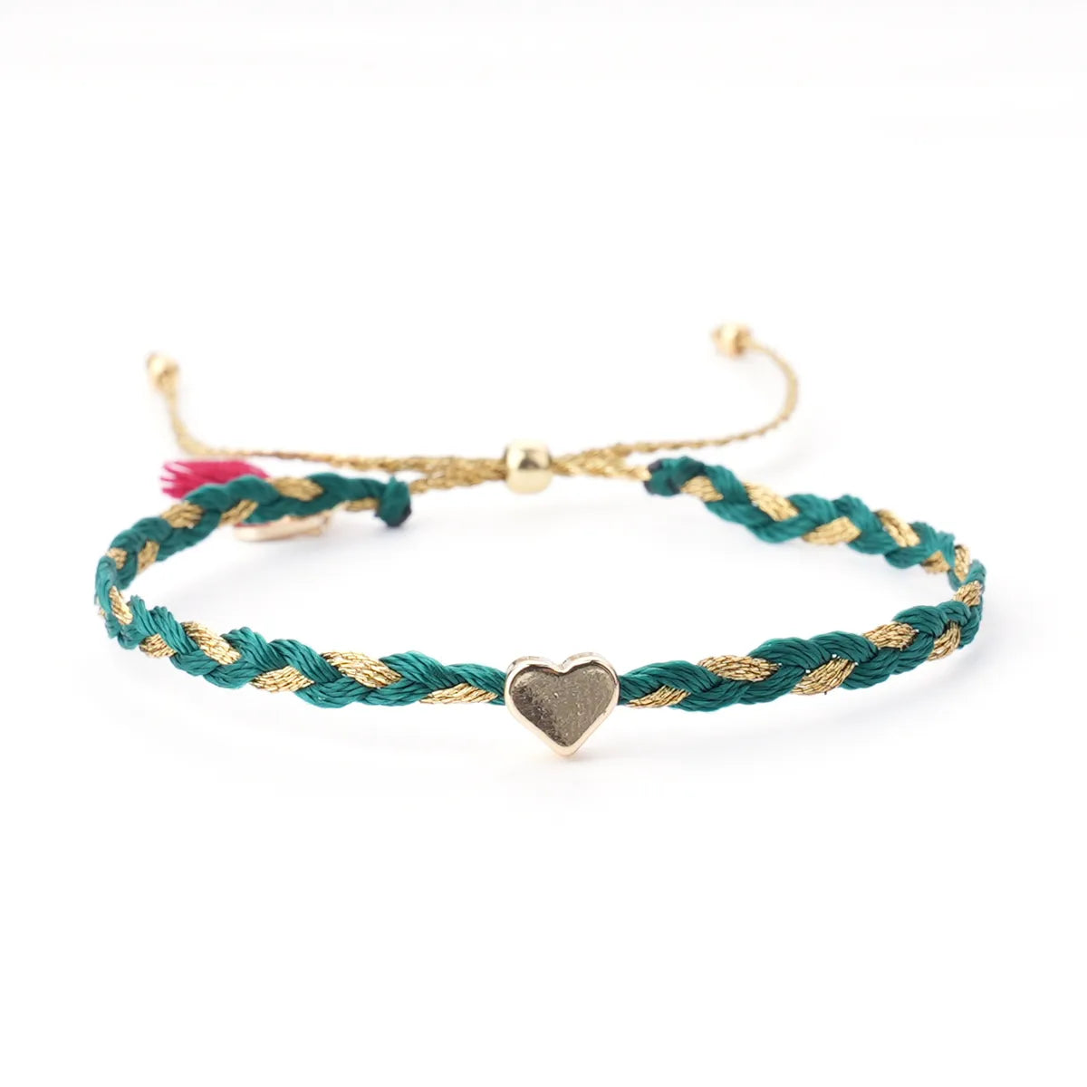 Cotton Rope Copper Simple Style Classic Style Commute Heart Shape Drawstring Bracelets